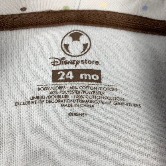 3/$25 Disney Store Tigger Striped Hoodie - Brown/White, Size 24 Mo - Picture 9 of 9